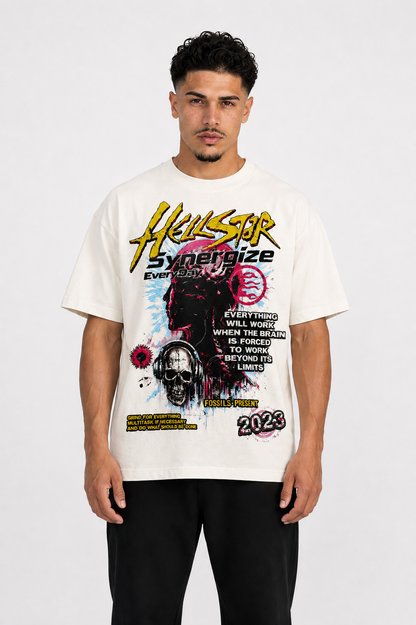CAMISETA OVERSIZE HOMBRE HLLSTAR SYNERGIZE 1.1