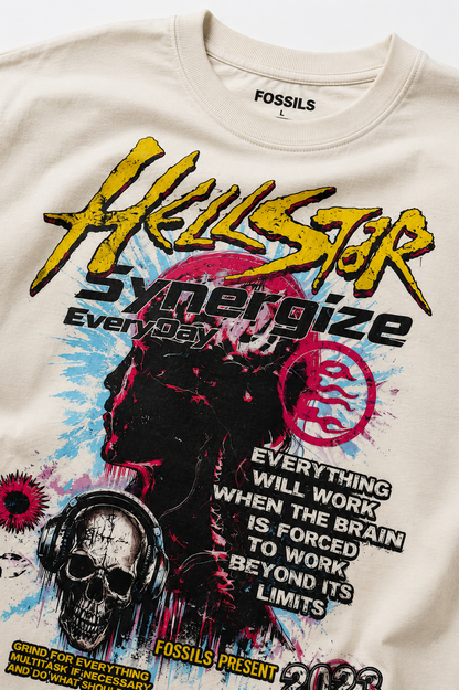 CAMISETA OVERSIZE HOMBRE HLLSTAR SYNERGIZE 1.1