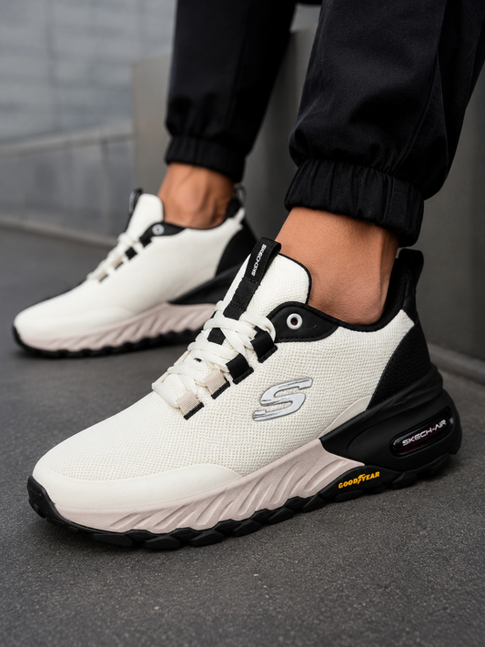 🔥SKECHERS GOODYEAR - BLANCO - HOMBRE