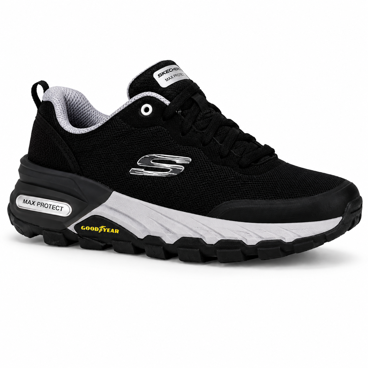 🔥SKECHERS GOODYEAR - NEGRO - HOMBRE