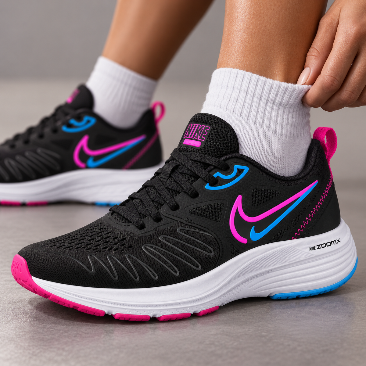 🔥NIKE AIR WINFLO 9 - BLACK  - MUJER