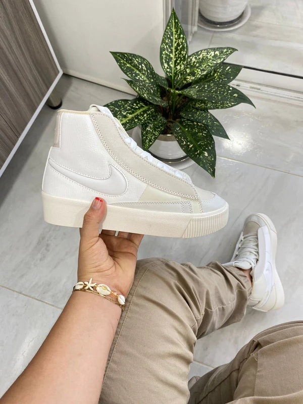 🔥NIKE BLAZER 2.0 - MID WHITE - MUJER