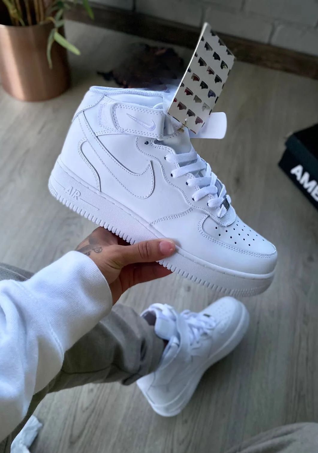 🔥AIR FORCE 1 - MID WHITE  - HOMBRE