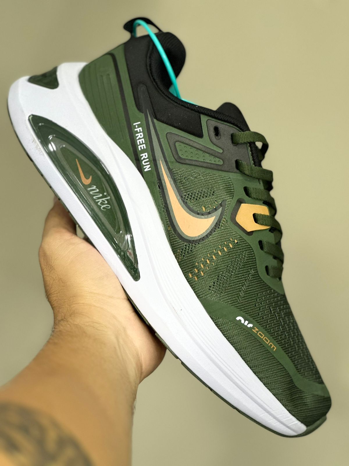 🔥NIKE AIR ZOOM FREE RUN  - VERDE MILITAR - HOMBRE