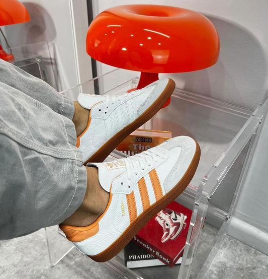 🔥ADIDAS SAMBA - GUM NARANJA -  MUJER