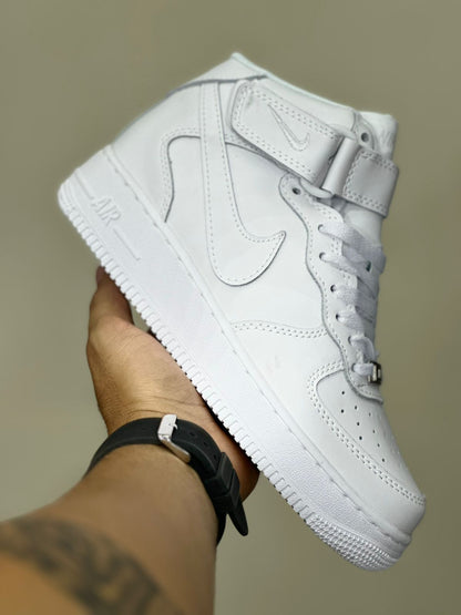 🔥AIR FORCE 1 - MID WHITE  - HOMBRE