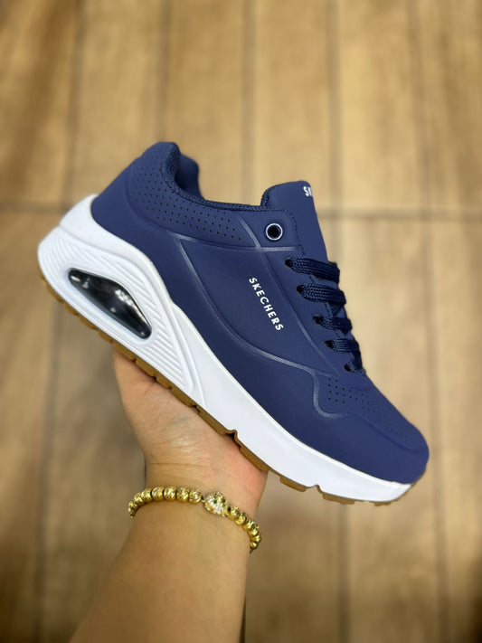 🔥SKECHERS ONE STAND - AZUL NAVY - MUJER