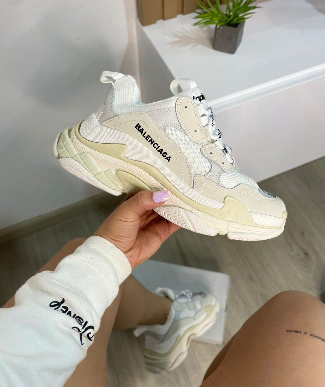 🔥BALENCIAGA TRIPLE S - CREAM -  MUJER