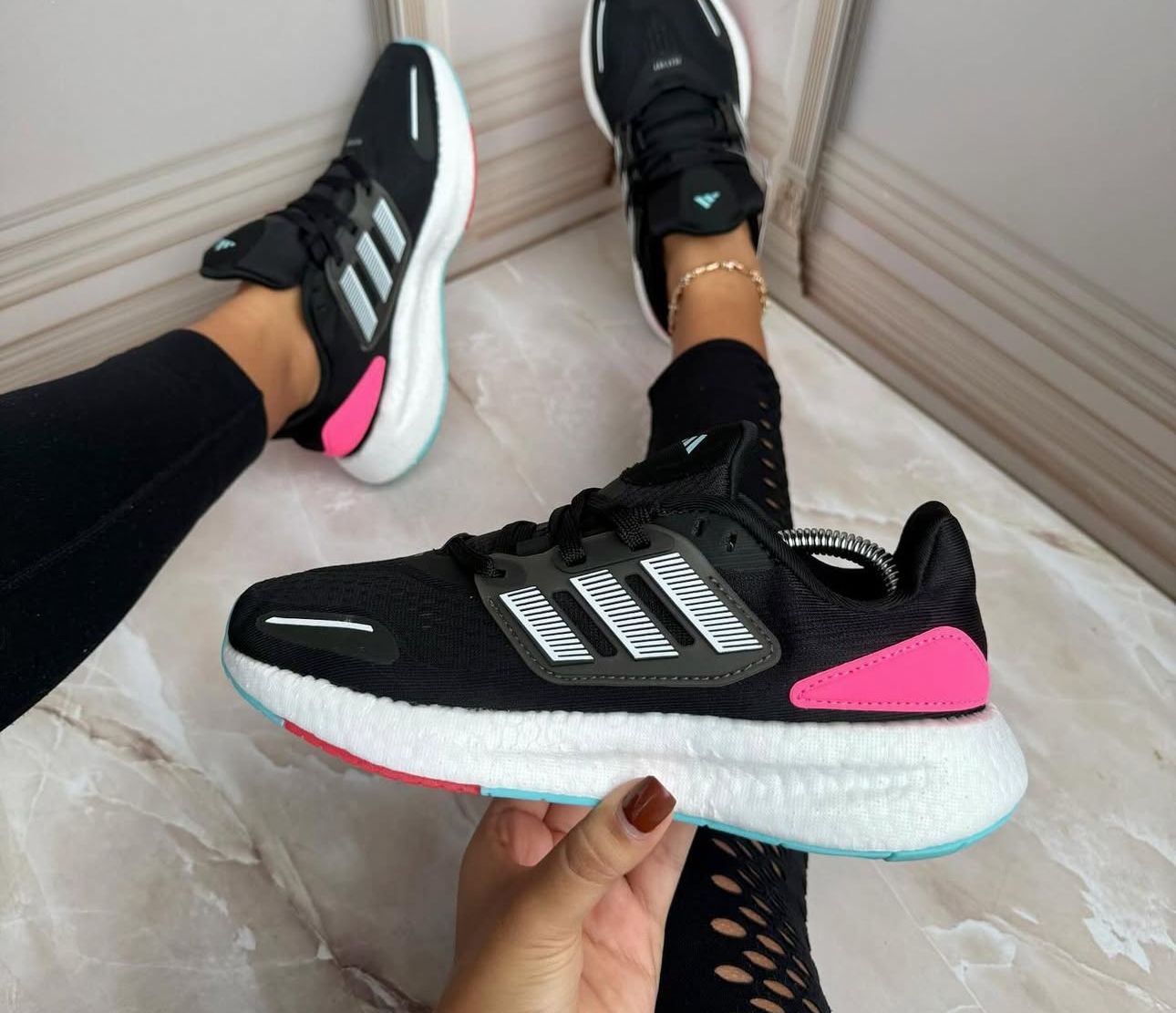 🔥ADIDAS BOUNCE - NEGRO - MUJER
