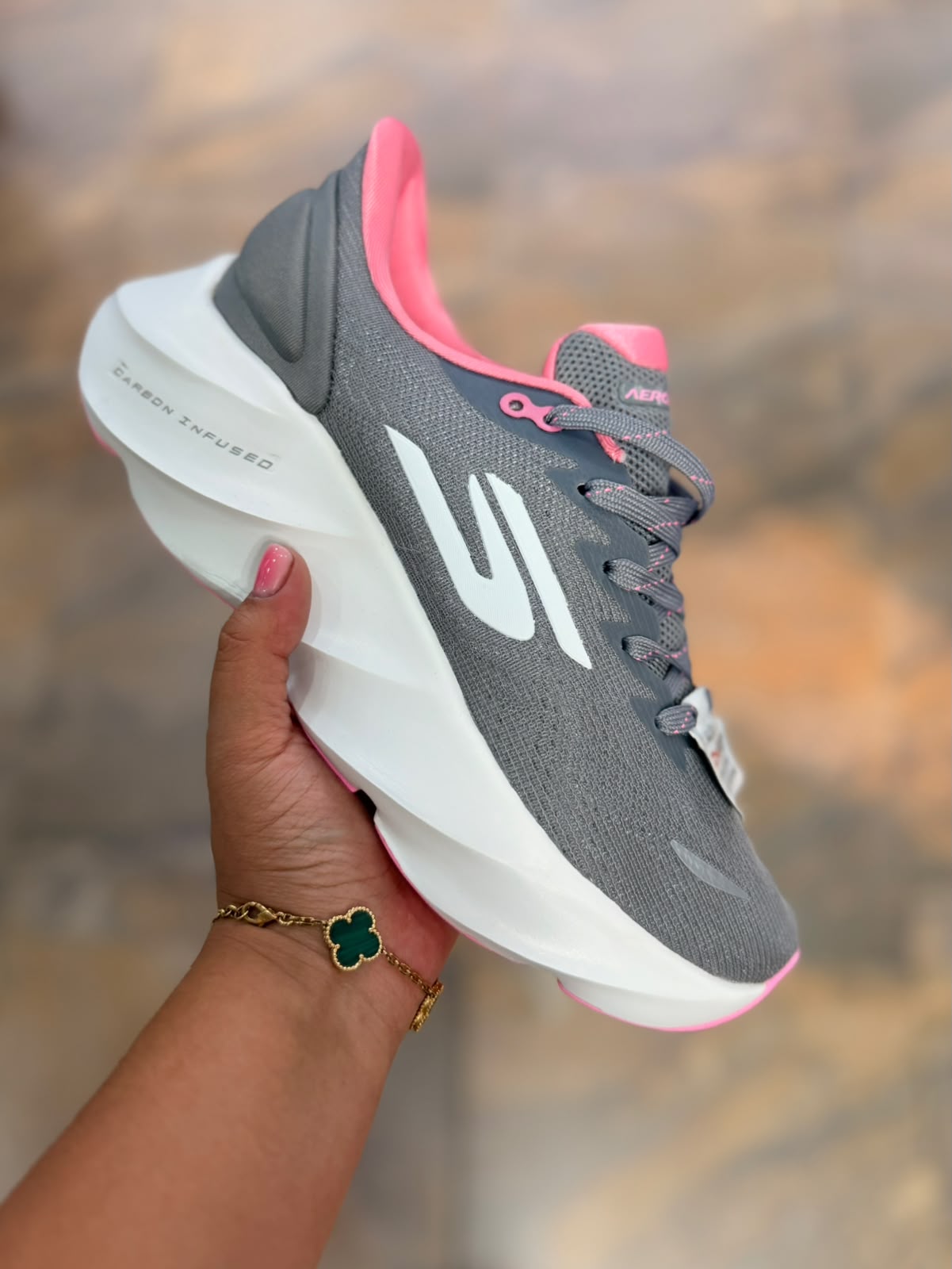 🔥SKECHERS CARBON - GRAY - MUJER