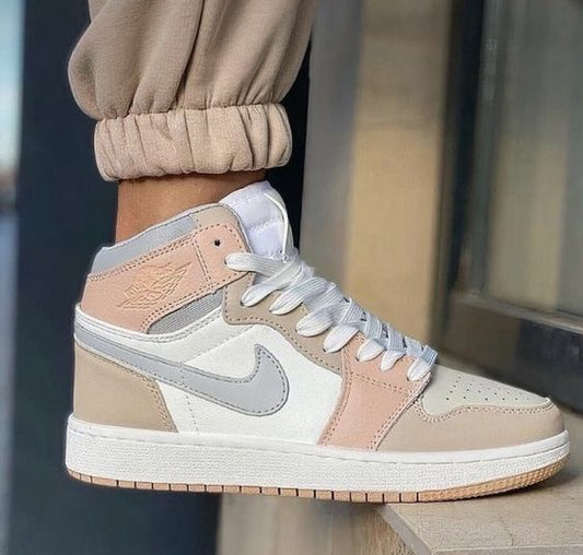 🔥NIKE JORDAN RETRO 1 MID CREAM - MUJER