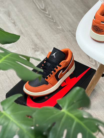 🔥NIKE AIR JORDAN 1 LOW - NEGRO NARANJA - HOMBRE