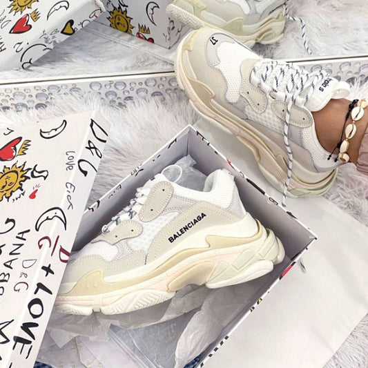 🔥BALENCIAGA TRIPLE S - CREAM -  MUJER